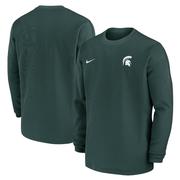 Michigan State Nike Coach Long Sleeve Crew Top